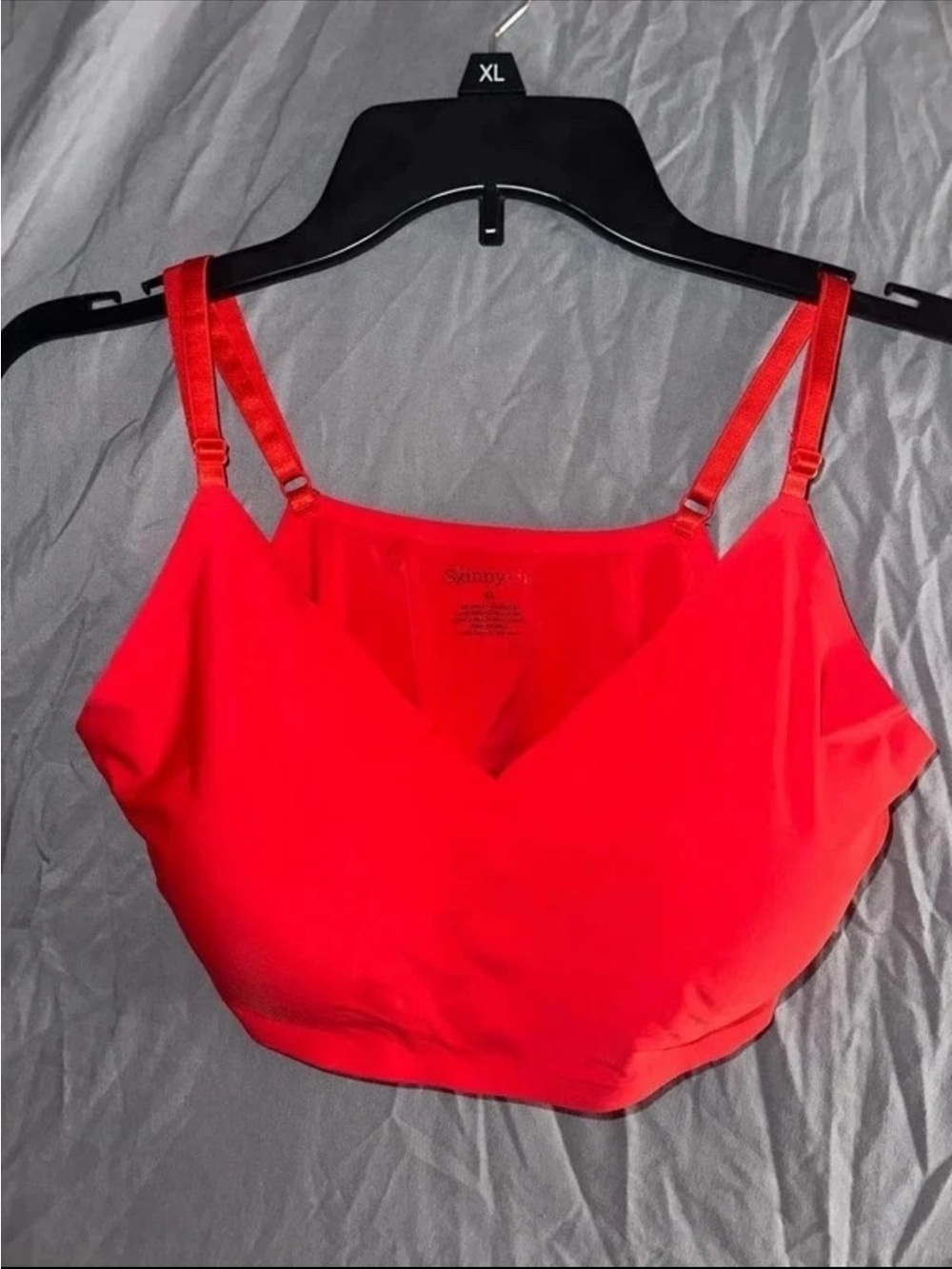 Skinnygirl Red Wireless V-Neck Bralette